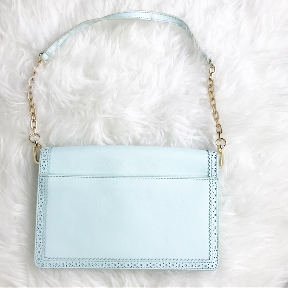 Tory Burch Light Blue Robinson Envelope Chain Bag - Picture 4 of 8